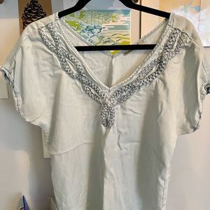 Chambray top size S